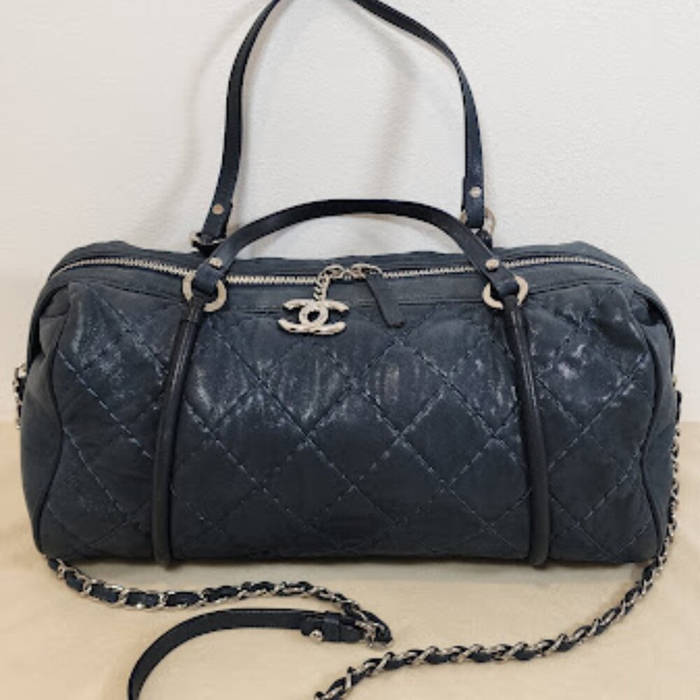 Chanel 2012 Iridescent Relax CC Bowling Bag/Baby duffle. Beautiful